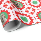 Schattige Groen Rood Kerst Hondenliefhebbers Pet M Cadeaupapier (Rol Hoek)