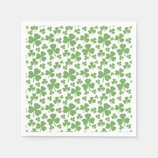 Schattige groen Shamrock Pattern Servet (Voorkant)