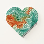 Schattige Groen Sinaasappel Bloemen Custom Spiral  Notitieboek (Achterkant)