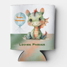 Schattige Groen Sinaasappel Dragon Boy Baby shower Blikjeskoeler