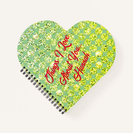 Schattige groen vrouwelijk persoonlijk Notitieboek (Voorkant)