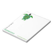 Schattige Groen Zee SCHILDPAD- Conservatie - Notitieblok (Linkerzijde)
