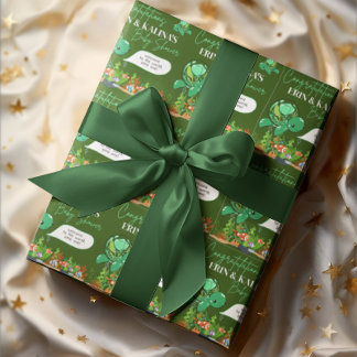 Schattige Groen Zeeen Schildpad Baby shower Cadeaupapier
