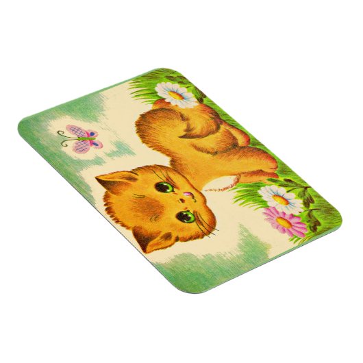schattige groenbeige kitten magneet (Rechterzijde)
