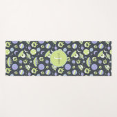 Schattige groene Aliens Space verzendt UFO-Kindere Yogamat (Voorkant (horizontaal))