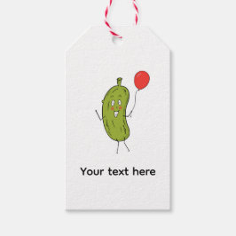 Schattige groene Augurk Cadeaulabel
