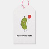 Schattige groene Augurk Cadeaulabel (Achterkant)
