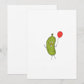 Schattige groene augurk kaart (Voorkant / Achterkant)