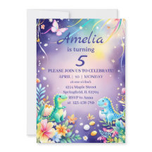 Schattige groene baby dinosaurus met blauwe thema