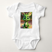 Schattige Groene Baby Kangoeroe Romper (Voorkant)