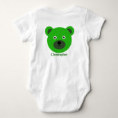 Schattige Groene Beer Romper (Achterkant)