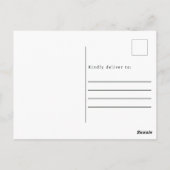 Schattige groene bloemenkameleon Kunst Denk aan Jo Briefkaart (Achterkant)