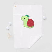 Schattige groene blozende aardbei schildpad Klassi Golfhanddoek (Insitu)