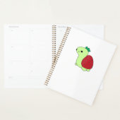 Schattige groene blozende aardbei schildpad Klassi Planner (Display)