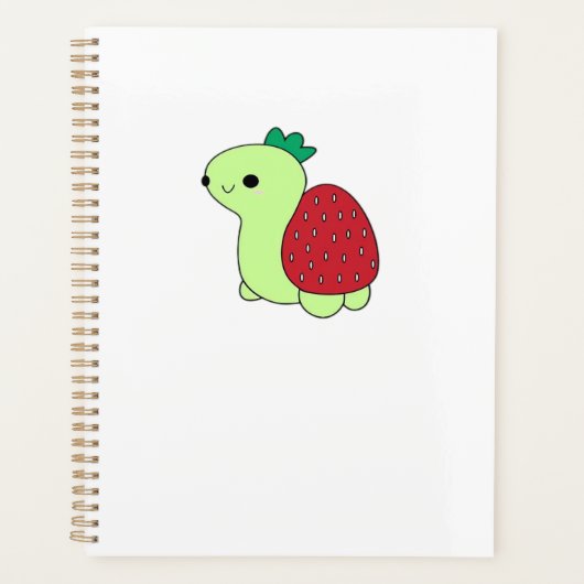 Schattige groene blozende aardbei schildpad Klassi Planner (Voorkant)