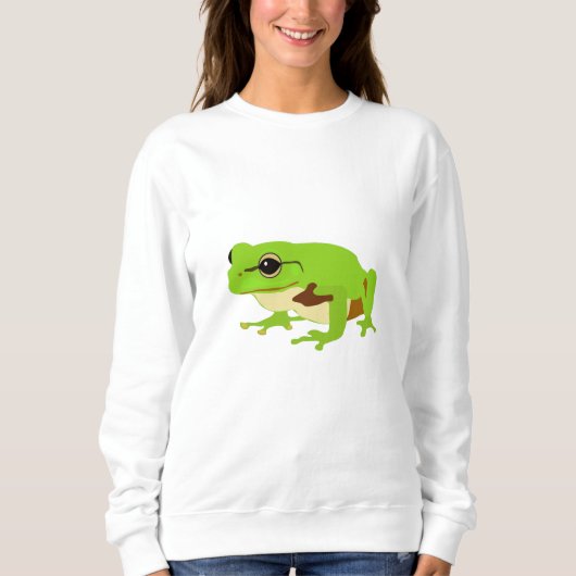 Schattige Groene Boom Kikker Trui (Voorkant)
