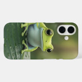 Schattige groene boomkikker op blad Case-Mate iPhone case (Achterkant (horizontaal))