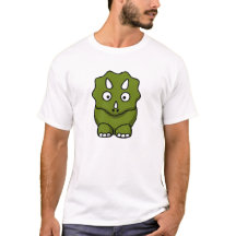 Schattige groene cartoon dinosaurus