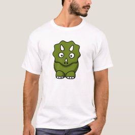 Schattige groene cartoon dinosaurus t-shirt