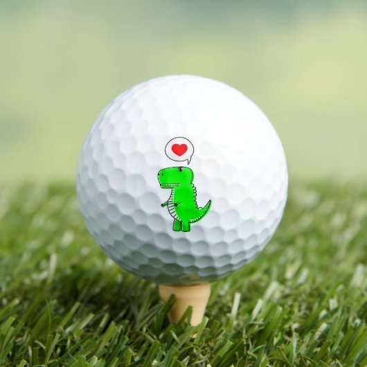 Schattige groene Cartoon T-Rex dinosaurus Golfballen (Insitu Shirt)