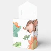 Schattige groene dinosaurus bedankdoosjes (Geopend)