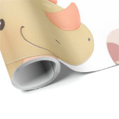 Schattige groene dinosaurus cadeaupapier (Rol Hoek)