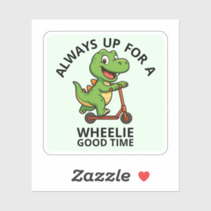 Schattige Groene Dinosaurus Sticker