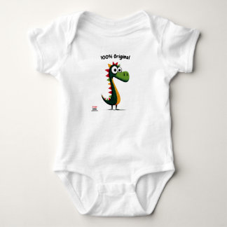 Schattige Groene Dinosaurus | Stijl voor Kinderen  Romper