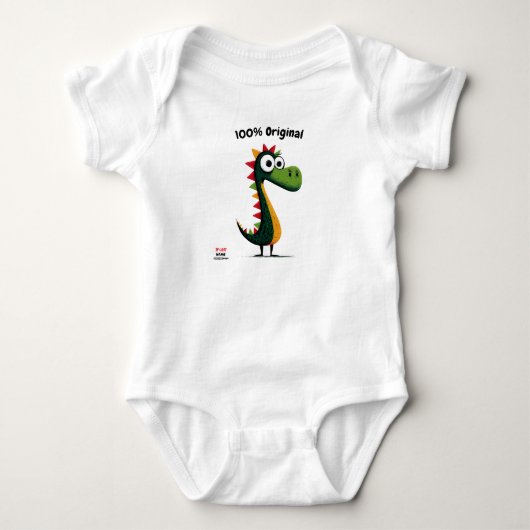 Schattige Groene Dinosaurus | Stijl voor Kinderen Romper (Voorkant)