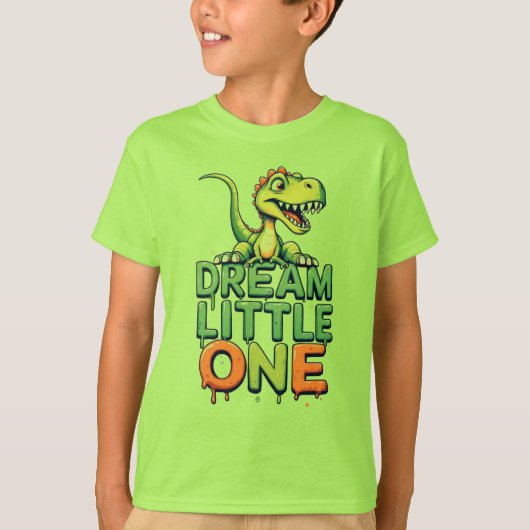 Schattige Groene Dinosaurus T-shirt (Voorkant)