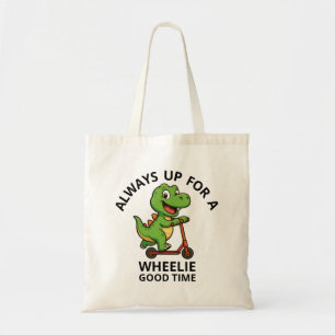 Schattige Groene Dinosaurus Tote Bag