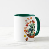 Schattige Groene Draak “Autisme Geweldige Herfst”  Mok (Voorkant rechts)