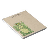 Schattige Groene Draak Notitieblok (Schuin)