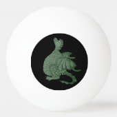 schattige groene draak Ping Pong Ball (Achterkant)