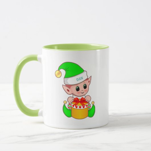 Schattige groene elf mok (Links)