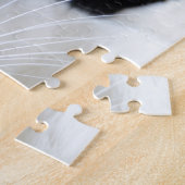 Schattige Groene Eyed Calico Kattenportret Legpuzzel (Zijkant)