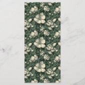 Schattige Groene Gardenia's Aesthetische Boho Brui Menu (Achterkant)