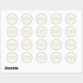 Schattige groene geruite aangepaste kerstwensen ronde sticker (Vel)