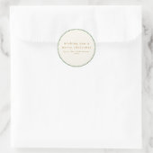 Schattige groene geruite aangepaste kerstwensen ronde sticker (Tas)