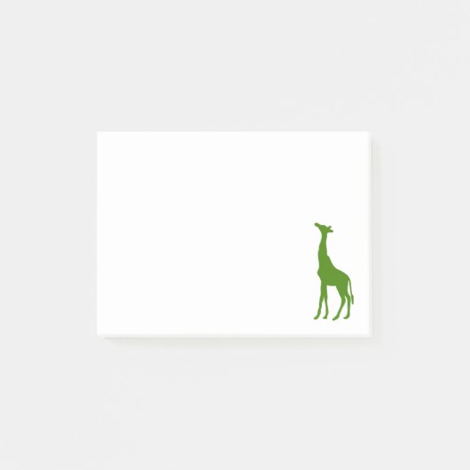 Schattige Groene Giraffe Silhouet Post-it® Notes (Voorkant)
