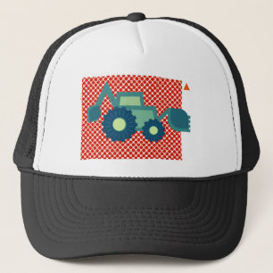 Schattige groene graafmachine grappige excavateur trucker pet
