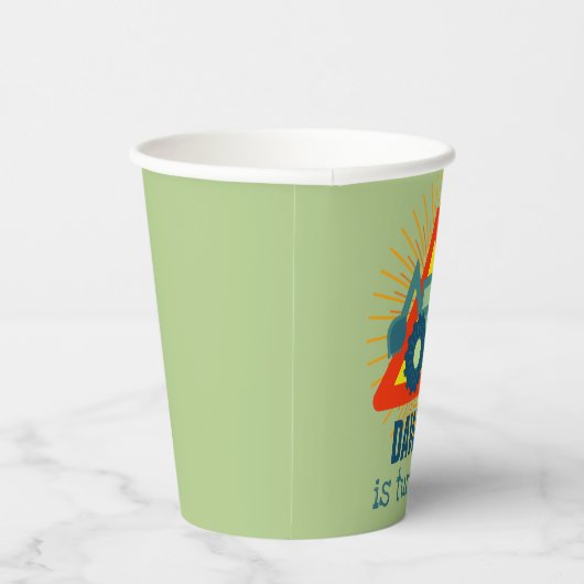 Schattige Groene Graafmachine Jongens Verjaardag 4 Papieren Bekers (Rechts)