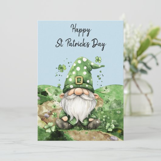 Schattige Groene Kabouters voor St. Patrick's Dag Feestdagenkaart (Staand voorkant)