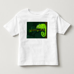 Schattige Groene Kameleon Illustratie Tropisch Rep Kinder Shirts