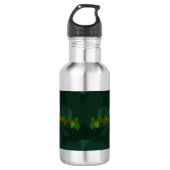 Schattige Groene Kameleon Illustratie Tropisch Rep Waterfles (Voorkant)