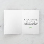 Schattige Groene Kat met Shamrocks St. Patrick's D Kaart (Binnen)