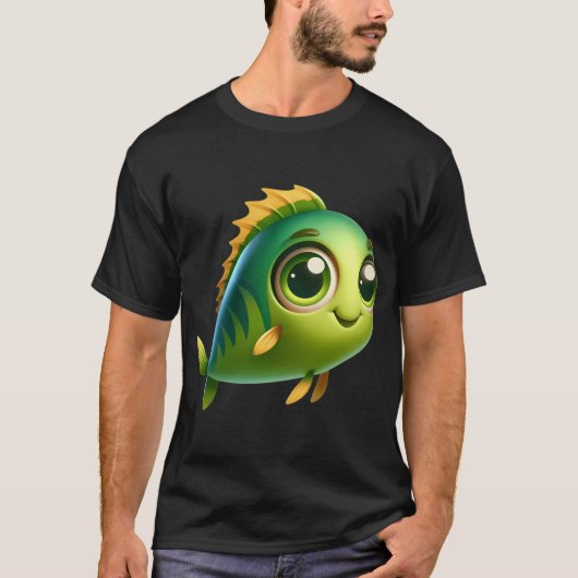 Schattige Groene Kelpvis T-shirt (Voorkant)