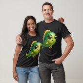 Schattige Groene Kelpvis T-shirt (Unisex)