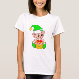 Schattige groene Kerst elf T-shirt