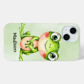 Schattige Groene Kikker  Case-Mate iPhone Case (Achterkant (horizontaal))